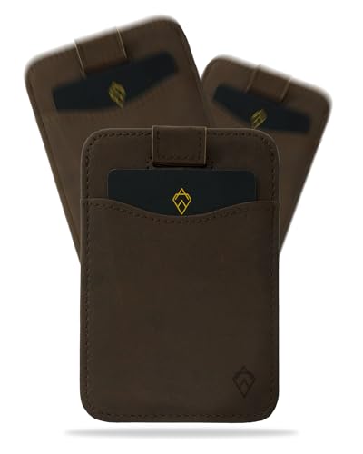 AKIELO Kartenetui mit RFID Schutz und Geschenkbox – Minimalistisch Herren Geldbörse – Kompakte und Schlanke Wallet (Charlie - Dunkle Mokka Ausgabe) von AKIELO