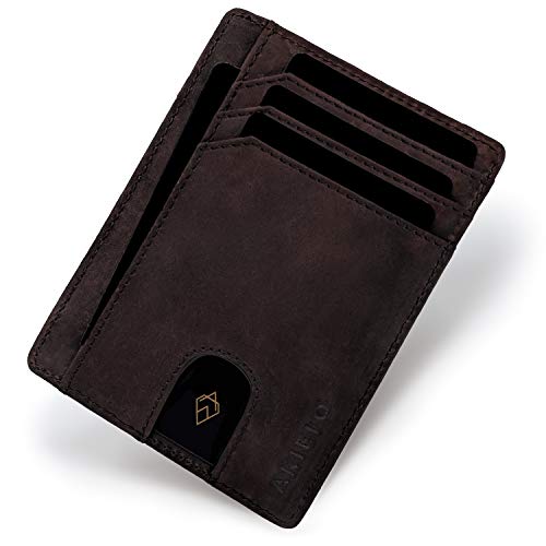 AKIELO Kartenetui mit RFID Schutz und Geschenkbox – Minimalistisch Herren Geldbörse – Ultradünne Wallet (Bravo Kollektion) von AKIELO