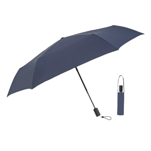 Taschenschirm Auf-Zu Automatik Safety Einfach Zu Bedienen Extra Leicht 230g Windproof Sonnenschutz Regenschirm Freien UV Faltender Regenschirm für Kinder (marineblau) von AKINOYAMA
