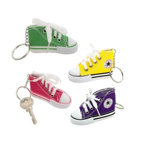 AKJAXQU 4Pcs Mini Canvas Sneaker Schuh Keychain, Sneaker Schlüsselanhänger, Girl Souvenir Geschenk von AKJAXQU