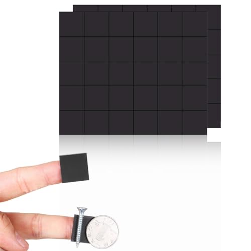 AKJAXQU 60 Stück Magnetplättchen Selbstklebend, Ø 20 mm Magnetstreifen, Magnete Selbstklebend Stark, Magnetstreifen Zum Kleben, Flache Magnete, Magnetfolie selbstklebend von AKJAXQU