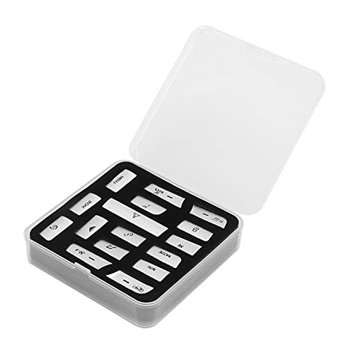 16 Teile/Satz Silber Conditioner Taste Abdeckung Aufkleber Ersatz für XJ 13?15 D Ole Button Decor M AC Control Aufkleber Kit von AKLOSIPY