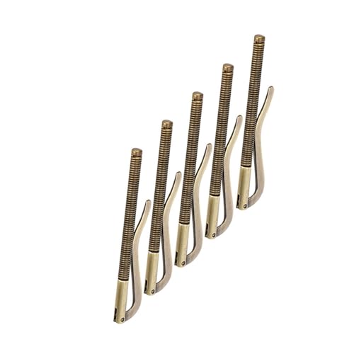 AKLOSIPY 5 PCs Elektroplierter Stahl -Kassenclip mit Hoher Härtefeder für Lederbrieftaschen, 85 Mm - 4 Farboptionen (Alter Schwung) von AKLOSIPY