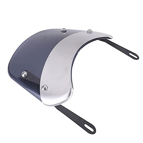 Motorrad Modifizierte Universal-Windschutzscheibe. Motorrad-WindschutzscheibeUniverseller Runder R-Scheinwerfer mit Windlicht für 5-7-Zoll-Scheinwerfer von AKLOSIPY