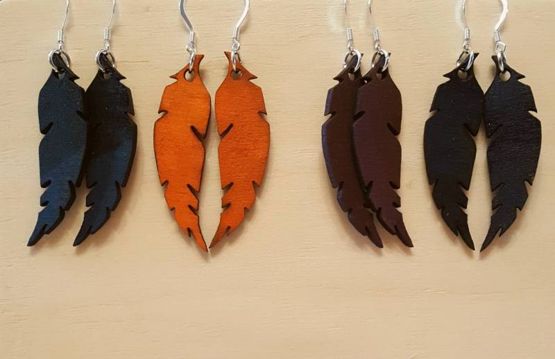Holz Feder Ohrringe - Laser Geschnitten Schmuck Handgemachte Tropfen Statement Holz Feder Ohrringe - Laser Geschnitten Schmuck Handgemachte Tropfen Statement von AKLaserworks