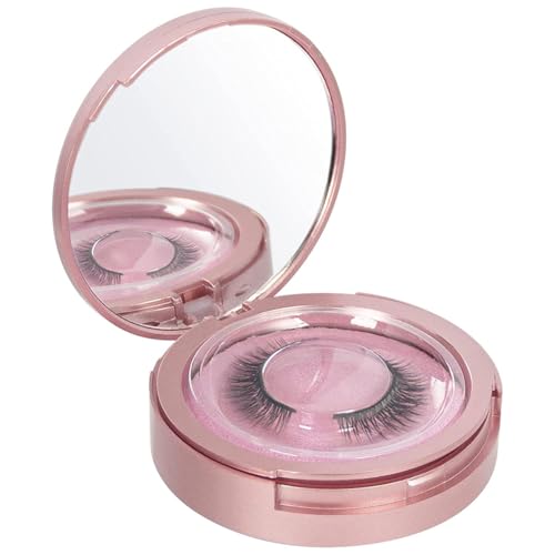 AKOAK 1 Packung Wimpernetui, runder Wimpernbehälter mit Spiegel, für Damen und Mädchen, Reisewimpern, leer, Roségold, Medium, Doppellagig AKOAK 1 Packung Wimpernetui, runder Wimpernbehälter mit Spiegel, für Damen und Mädchen, Reisewimpern, leer, Roségold, Medium, Doppellagig von AKOAK