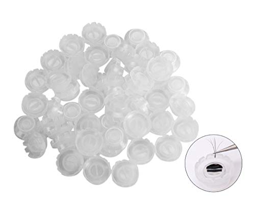 AKOAK Wimpernverlängerung, Kleberhalter, Volumenwimpern, Fächer, Blütenbecher, Organizer, Zubehör, Make-up-Werkzeuge, 100 Stück von AKOAK