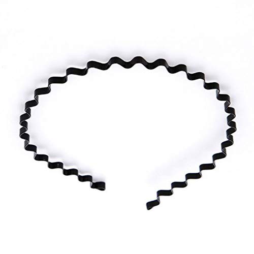 CareforYou 2 Stück Unisex Schwarz Federwellen-Metall-Haarbänder Mädchen Herren Stirnband Zubehör von AKOAK