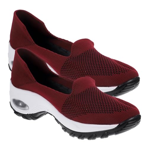 AKOOSY 1 Paar Atmungsaktive Damen Schuhe mit Sohle Ganzjährig Tragbar Leicht für Freizeit Modell Zinnoberrot AKOOSY 1 Paar Atmungsaktive Damen Schuhe mit Sohle Ganzjährig Tragbar Leicht für Freizeit Modell Zinnoberrot von AKOOSY