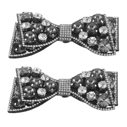 AKOOSY 1 Paar Schuhclips Damen mit Abnehmbarem Schleifen Design Funkelnde Strasssteine für Hohe Absätze Vielseitige Schuhschmuck Accessoires für Hochzeiten und Partys von AKOOSY