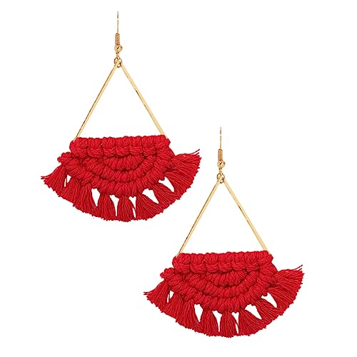 AKOOSY 1paar Bohemian Ohrringe Im Fächerdesign Handgefertigte Leichte Ohrschmuck Für Frauen Für Besondere Anlässe Stilvolles Accessoire Für Freundinnen Und Mütter Rote Farbgebung AKOOSY 1paar Bohemian Ohrringe Im Fächerdesign Handgefertigte Leichte Ohrschmuck Für Frauen Für Besondere Anlässe Stilvolles Accessoire Für Freundinnen Und Mütter Rote Farbgebung von AKOOSY