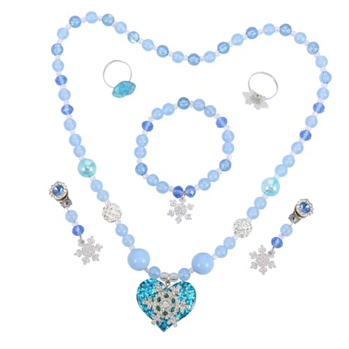 AKOOSY Perlenkette Armband Und Ohrringe Set Schmuckset Für Mädchen Süße Halskette Foto Requisiten Halsketten-armband-set von AKOOSY