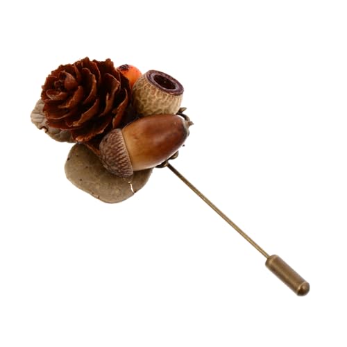 AKOOSY 1 Stück Brosche Im Japanischen Stil Weihnachten Vintage Brosche Für Den Herbst Kleidung Fallen Elegante Brosche Herbst Tannenzapfen Brosche Handgefertigte Beerenbrosche Blätter von AKOOSY