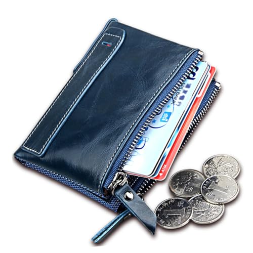 AKOOSY Geldbörse Für Männer Reißverschluss Geldbörse Kurz Stil Multifunktionale Mit Innenfach Münzfach Fach Fotohalter Halter von AKOOSY