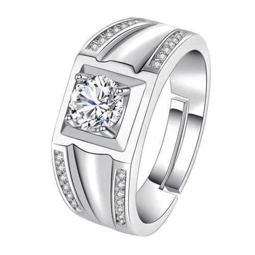AKOOSY Herrenring Aus Kupfer Mit Strass-fingerring Für Stilvoller Herren-fingerschmuck Cooler Für Täglichen Gebrauch Und Anlässe von AKOOSY