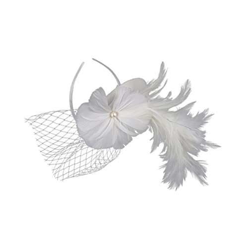AKOOSY 1 Stück Fascinator Mini Party Hut Haarclip für Frauen Eleganter Brautschmuck mit Federn für Hochzeiten Besondere Anlässe Leicht zu Vielseitig Kombinierbar von AKOOSY