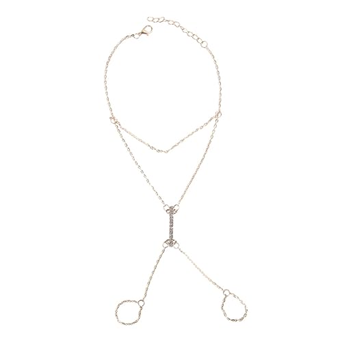AKOOSY 1 Stück Full Bohrer -Knöchelkette Strand Name Knöchelschmuck Persönlichkeit Fußkettchen Mode Fußkettchen Frauen Fußkettchen Pendellöche Fußkettchen Fransen Flash Fußkettchen Golden von AKOOSY