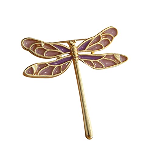 AKOOSY 1 Stück Libelle Blumenbrosche Dame Korsage Klein Broschennadeln Für Frauen Emaillierte Brustnadel Kostüm Requisiten Dekoration Ansteckbroschen Party Brosche Violett Legierung von AKOOSY