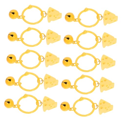 AKOOSY 10 Stück Käse Schlüsselanhänger mit Glöckchen Bunte Mini Taschenanhänger Robustes Material Farbecht Vielseitig für Schlüssel Rucksäcke und Taschen Party für Damen AKOOSY 10 Stück Käse Schlüsselanhänger mit Glöckchen Bunte Mini Taschenanhänger Robustes Material Farbecht Vielseitig für Schlüssel Rucksäcke und Taschen Party für Damen von AKOOSY