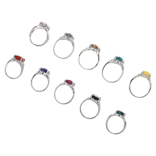 AKOOSY 10 Stück Teiliges Boho Vintage Ring Set Damen Stapelringe Knöchelringe mit Dekorativem Design Vielseitig für Alltag und Besondere Anlässe Modischer Statement Schmuck von AKOOSY