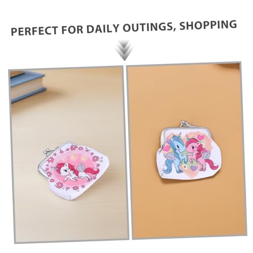 AKOOSY 10stücke Einhorn-Geldbeutel Für Mädchen Kleine Beutel Für Handtasche Portemonnaie-Beutel Mit Kussverschluss Kompakt Und Tragbar Langlebiges Mehrfach Fächer Für Münzen Und von AKOOSY