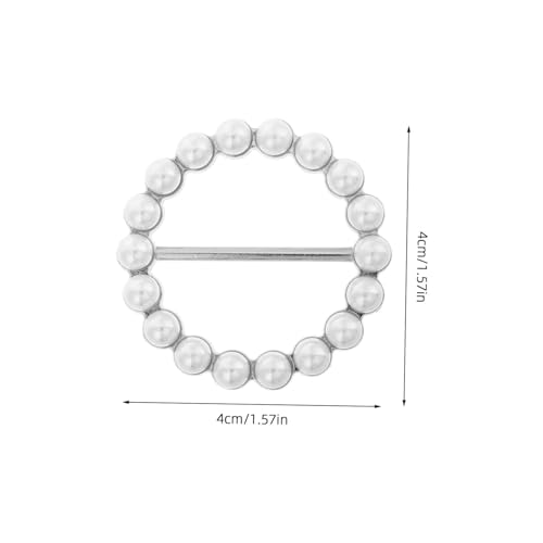 AKOOSY 10 Stück Teiliges Set Schal Hemd clips aus Langlebiger Zinklegierung Vielseitige Kleidungsklammern für Damen Elegante Silberne Rundperlen Einfach zu Befestigen und Stilvoll für von AKOOSY