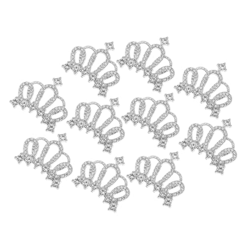 AKOOSY 10 Stück Teiliges Silbernes Haaraccessoire Stilvolle DIY Kronenform Langlebiges Legierungs und Design Modischer Haarschmuck für Damen und Mädchen Geschenkidee von AKOOSY