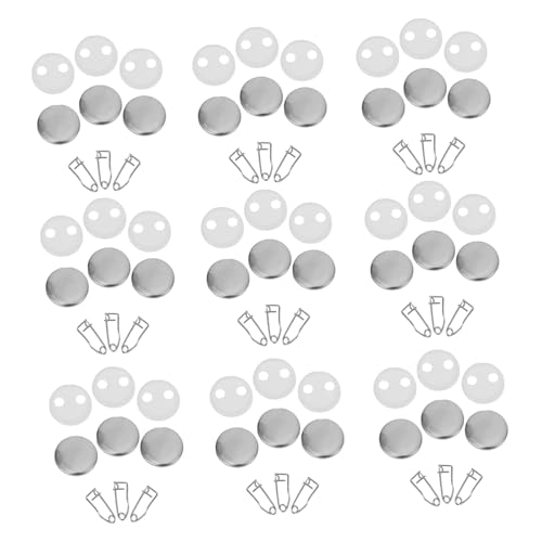 AKOOSY 100 Sätze Blanko button pins DIY Abzeichen Bastelset Rostfrei und Formstabil für Individuelle Anstecknadeln Großes Zubehörpaket für Kreative Badge gestaltung von AKOOSY