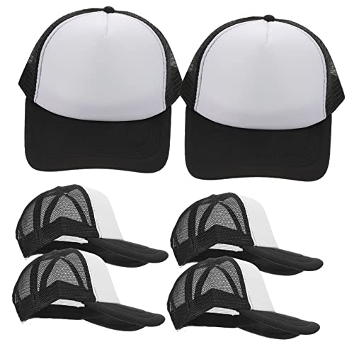 AKOOSY 10Stücke Sublimation Blank Baseball Cap mit Netzdesign Hitzeübertragungs-Kappe für Männer und Frauen Atmungsaktive Polyester-Trucker-mütze für Outdoor-aktivitäten und Personalisierte von AKOOSY