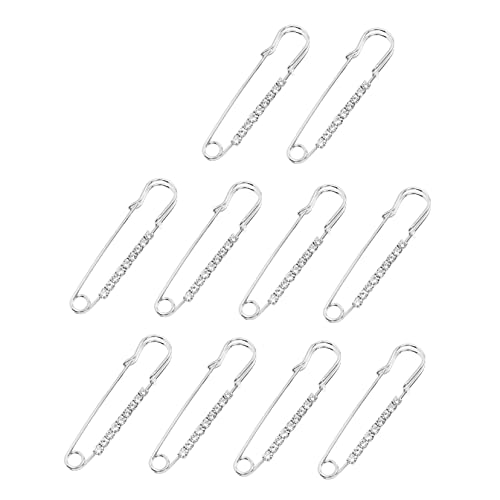 AKOOSY 10stücke Kleidungsbrosche Pullover-brustnadel Mit Strass-anstecker Für Kleidungsdekor-accessoire Und Kleidungsschmuck von AKOOSY