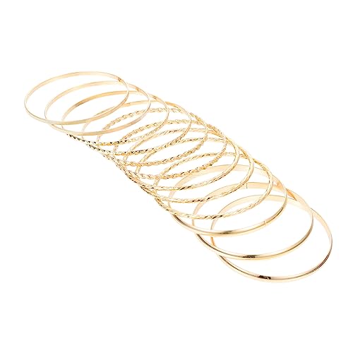 AKOOSY 12 Stück Teiliges Boho Armband Damen Mehrschichtiges Gold Schmuckset Leicht Elegant Vielseitig für Frauen zu Weihnachten Fest von AKOOSY