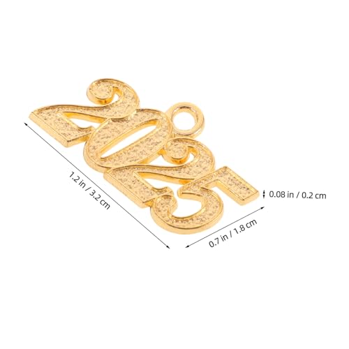 AKOOSY 12 Stück Teiliges Jahreszahl Anhänger Charms für Schmuckherstellung DIY Halskette Armband Ohrring Bastelzubehör Silber Gold von AKOOSY