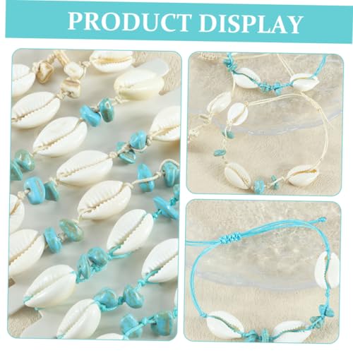 AKOOSY 12 Stück Teiliges Muschelarmband für Damen und Verstellbares Strand Schmuck Accessoire Handgefertigt Vielseitig als Armband oder Fußkettchen Sommerliches Boho Design von AKOOSY