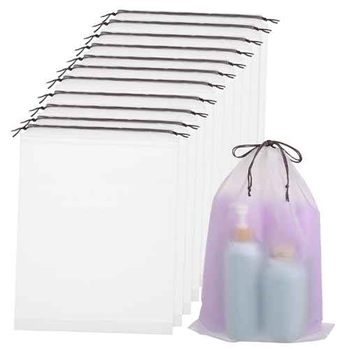 AKOOSY 12stücke Kordelzug Schuhtaschen Semi Klare Reiseaufbewahrungstaschen Für Schuhe Handtücher Und Reiseutensilien Wiederverwendbare Luggage Organizer Für Ordnung Im Gepäck von AKOOSY
