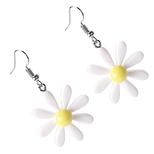 AKOOSY 1Paar Blumenohrringe für Frauen Daisy Hängeohrringe Hochwertigem Material Perfektes Modeaccessoire für Leicht zu von AKOOSY