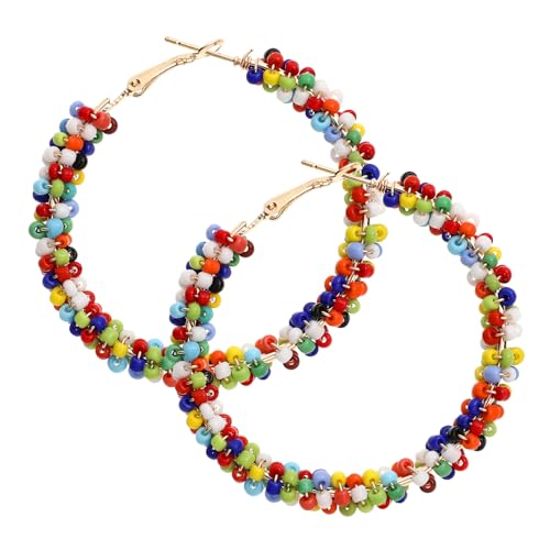 AKOOSY Boho Perlenohrringe Damen Trendige Kreisohrringe Harz Farbige Ohrhänger für Frauen Modischer Ohrschmuck für Partys und Reisen AKOOSY Boho Perlenohrringe Damen Trendige Kreisohrringe Harz Farbige Ohrhänger für Frauen Modischer Ohrschmuck für Partys und Reisen von AKOOSY