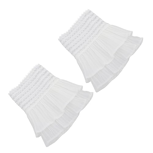 AKOOSY Spitzenmanschetten Gefälscht Abnehmbar Für Hemden Pullover Tshirts Blusen Vielseitig Einsetzbar Für Hochzeit Alltag Als Accessoire Branding von AKOOSY
