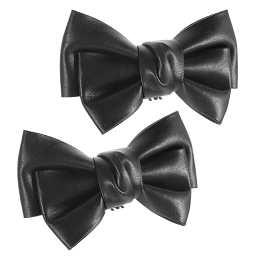 AKOOSY Schuhclip Schleifen-design Abnehmbare Schuhverzierung Für Damen Elegante Applikation Für High Heels Und Arbeitsschuhe Schwarz Aus Kunstleder Und Zinklegierung von AKOOSY