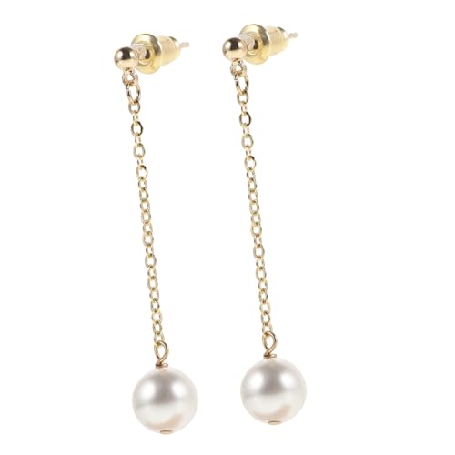 AKOOSY Perlen Ohrringe Mit Quaste Lange Baumelnde Damenohrringe Für Sommer Perlentropfenohrringe Mit Quaste Für Damen Kostümohrringe Ohrringe Mit Kunstperlenquaste von AKOOSY