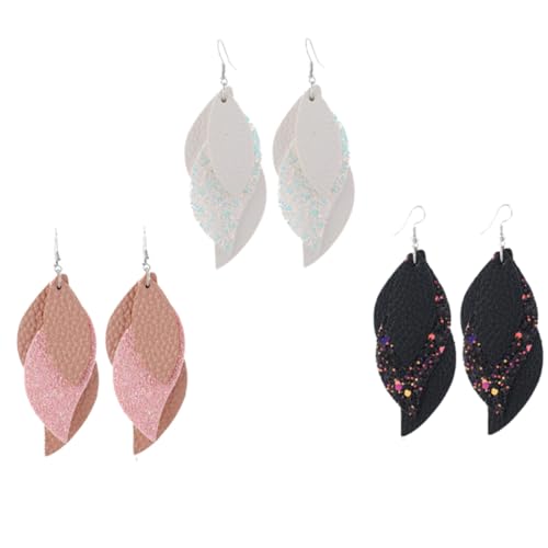 AKOOSY 1Paar Ohrentropfen Ohrringe Dreilagig Modischer Ohrschmuck für Damen Leicht Baumelnd für Partys Feiertage oder Perfektes für Besondere von AKOOSY