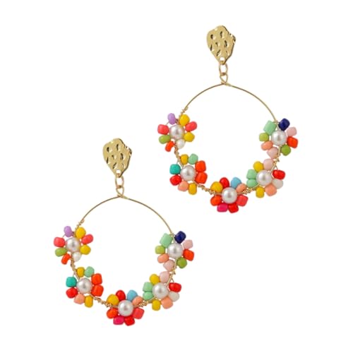 AKOOSY 1Paar Perlenohrringe für Damen Handgefertigte Kreative Ohrhänger Geometrisches Design Partys Besondere Anlässe AKOOSY 1Paar Perlenohrringe für Damen Handgefertigte Kreative Ohrhänger Geometrisches Design Partys Besondere Anlässe von AKOOSY