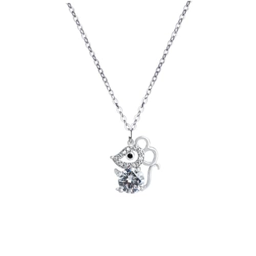 AKOOSY 1stück Mäuseförmige Silber Clavicle Kette Mit Halskette Für Damen All- Charm Für Geburtstage Valentinstag Und Besondere Anlässe von AKOOSY