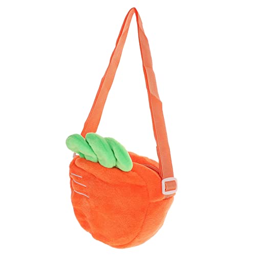 AKOOSY 1Stück Karottenplüschtasche für Damen Entzückende Schultertasche im Cartoon Design Leicht Waschbar für Freizeit Reisen Stylischer Karottenbeutel von AKOOSY