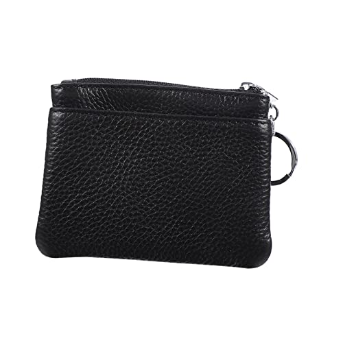 AKOOSY Damen Geldbörse mit Schlüsselring Kleiner Wechselgeldtasche Wasserdichtem Rindsleder Praktische Kartenetui für Schlüssel und Münzen Stilvolle Handtasche für Alltag von AKOOSY