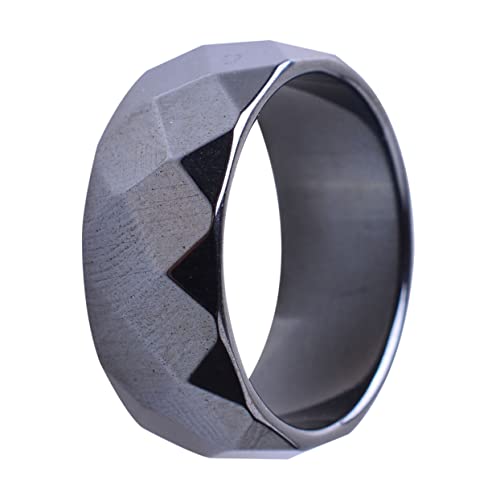 AKOOSY Meteoritenring Für Männer Modischer Herrenring Aus Hochwertigem Material Facettenreiche Ringe Für Täglichen Gebrauch Robust Und Langlebig von AKOOSY