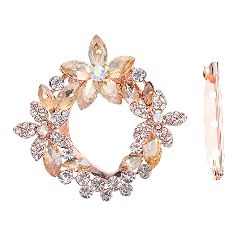 AKOOSY 1Stück Schalhalter Brosche mit Kreatives Design für Kleidung Elegantes Accessoire für Frauen Langlebig Kratzfest Champagnerfarbe von AKOOSY