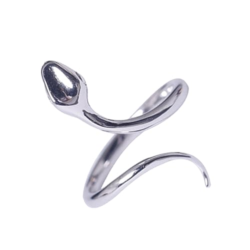 AKOOSY Silber Schlangenform Fingerring Kreativer Modering Mit Filigranem Design Langlebig Und Rostfrei Dekoratives Fingerornament Für Weibliche Party-geschenke von AKOOSY
