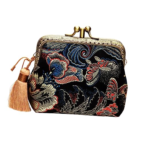 AKOOSY 1Stück Vintage Palaststil Geldbörse Doppellagige Münztasche für Aufbewahrung Handwerkskunst für Reisen Shopping Praktische Stilvolle Lösung AKOOSY 1Stück Vintage Palaststil Geldbörse Doppellagige Münztasche für Aufbewahrung Handwerkskunst für Reisen Shopping Praktische Stilvolle Lösung von AKOOSY