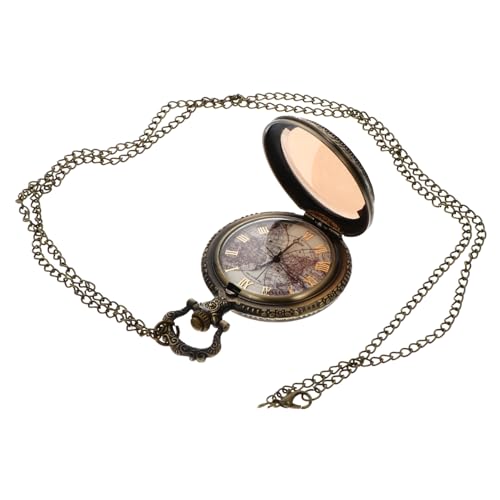 AKOOSY 1Stück Vintage Taschenuhr Retro Hängeuhr mit Prägemuster für Herren Damen Stilvolle Uhr mit Einzigartigem Cover Design für Familie Freunde von AKOOSY