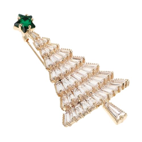 AKOOSY Weihnachtsbaum Brosche Goldene Xmas Anstecknadel Delikate Brosche Für Frauen Weihnachtsdekoration Für Kleidung Taschen Schals Für Feiern Und Festlichkeiten von AKOOSY